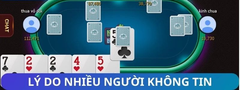 Bài đối thủ được ẩn hoàn toàn nên máy đánh bài bịp không thể soi