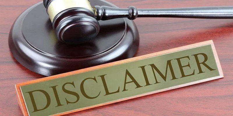 Bảng disclaimer thể hiện giới hạn trách nhiệm trong trường hợp bất khả kháng
