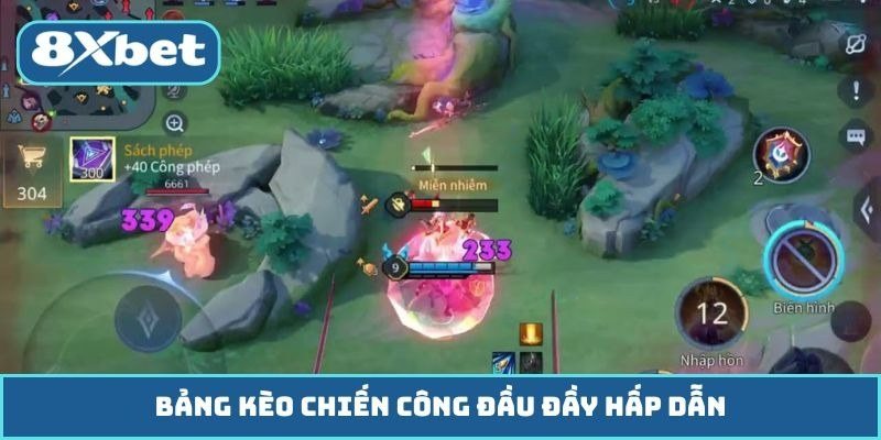Cá cược Liên Quân Mobile tại 8Xbet với pha giao tranh và kèo chiến công đầu