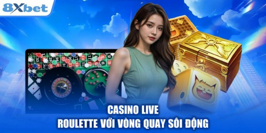 Bàn roulette live và hộp quà minh họa các trò trong DB Live Casino