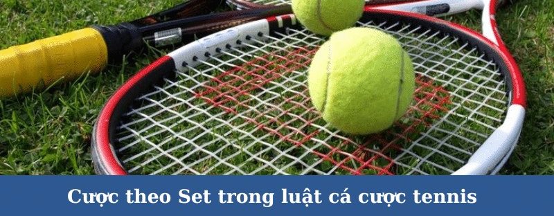 Vợt và bóng tennis trên sân cỏ minh họa luật tính set và tie-break khi đặt cược
